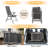 Patio Folding Chairs Set Of 2, Aluminium Frame Outdoor Reclining Patio Chairs For Garden Camping Poolside Beach Deck, Adjustable High Back Lawn Chairs With PVC-coated polyester Fabric Seat, Dark Gray