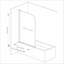 Porte de baignoire pivotante avec verre trempé transparent l 34 po x H 58 po-94006196