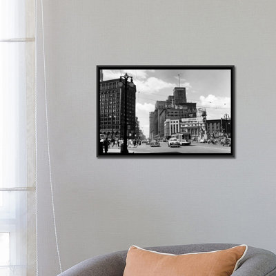 " 1940s Cadillac Square Detroit Michigan USA " Black and White Photography