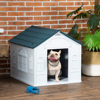 Niche pour chien en plastique résistante à l'eau Pawhut
