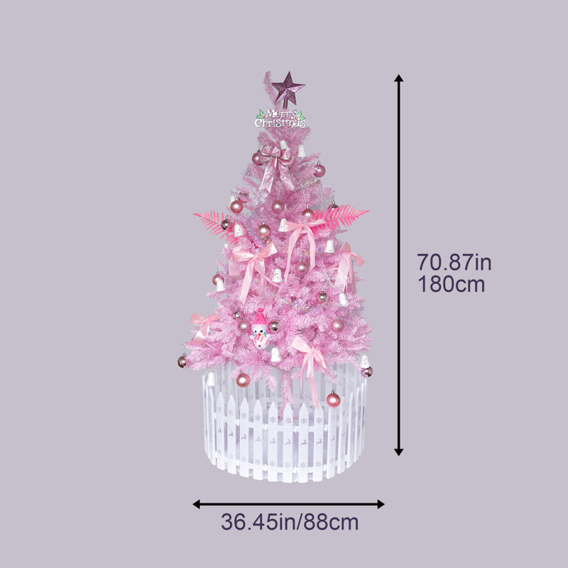 Arbre rose de 6 pi, rehaussant l'atmosphère de tout espace et la flamme des événements - décoration des Fêtes pour les moments spéciaux