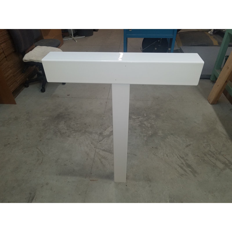 White Vinyl Sleeve Post Mount for 3 Mailboxes