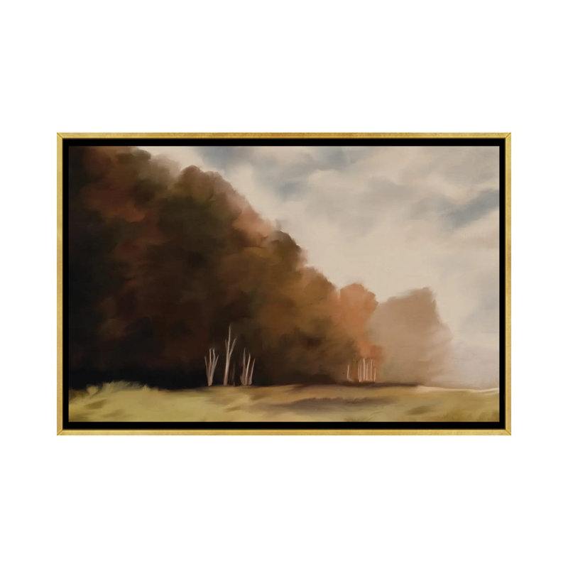 Moody Hue - reproduction d'art murale - toile encadrée, 26 po x 40 po, Toile avec cadre, Doré