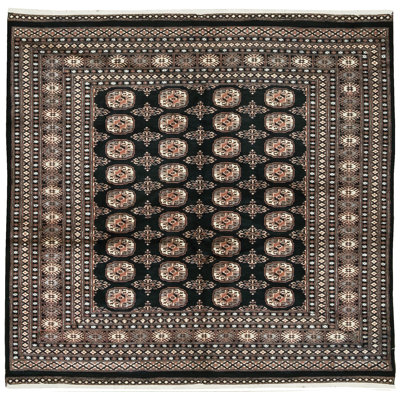 Hand-Knotted High-Quality Red and Black Area Rug