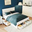 Modern Wood Storage Bed Frame With 6 Drawers, Platform Bed With Wooden Slats Support-304587085