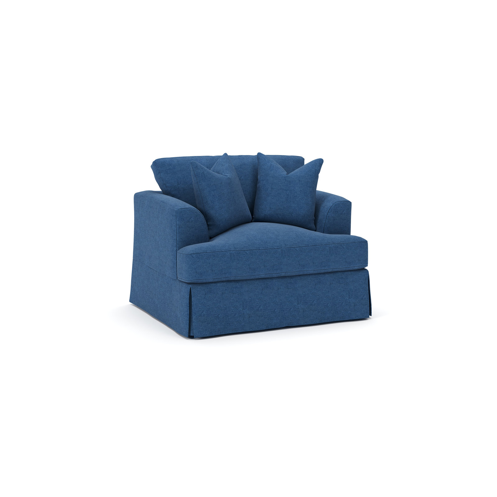 Lucia Upholstered Armchair, Classic Indigo Denim