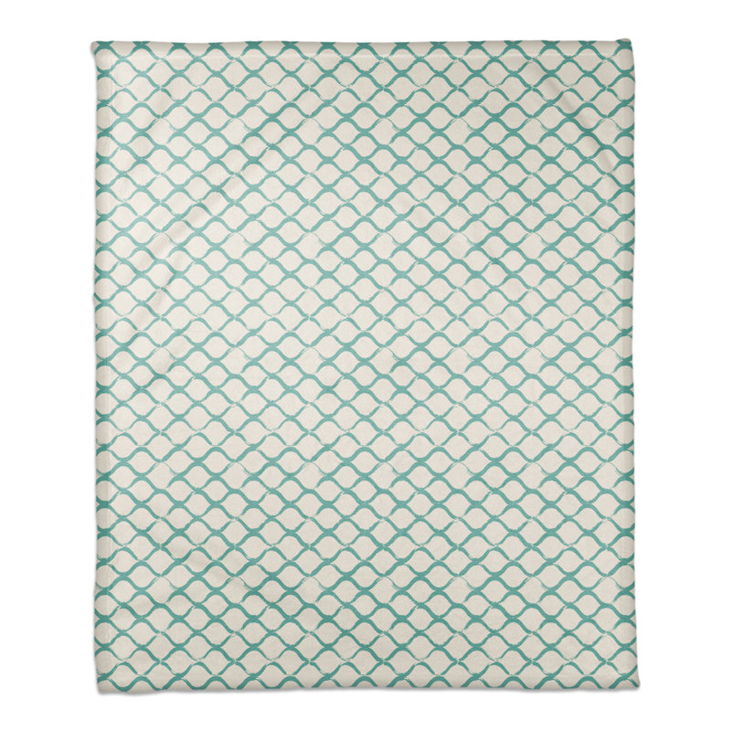 Hand Woven Throw Blanket, Teal