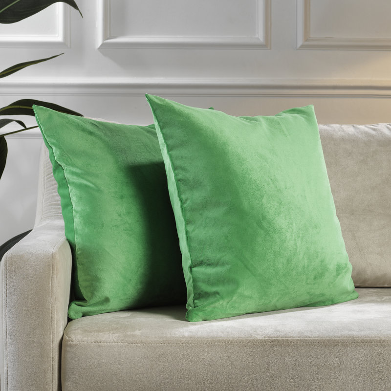 Matte Velvet Pillow Cover, 26" x 26", 31 Spring Green