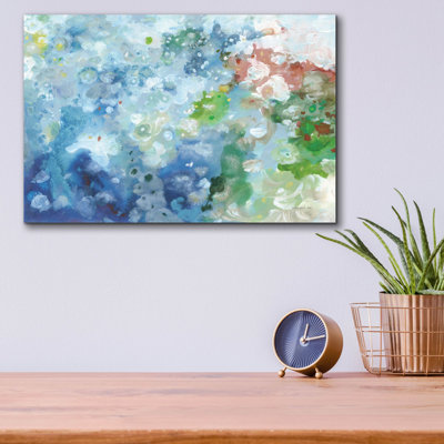 «Tidepool Sparkle Pink Blue» par Danhui Nai, art mural en verre acrylique
