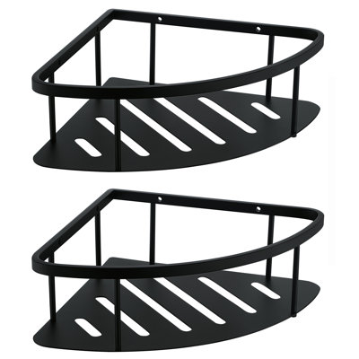 Wall Mounted Corner Shower Caddy in Stainless Steel