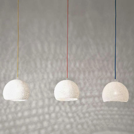 Trama 1 - Light Dome Pendant, White/Yellow