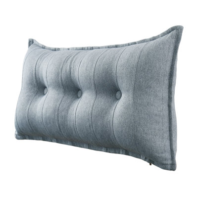 Sit-up Back Comfort Button Tufted Decorative Headboard Back Support Throw Pillow, Accent Body Pillow for Side Sleepers
