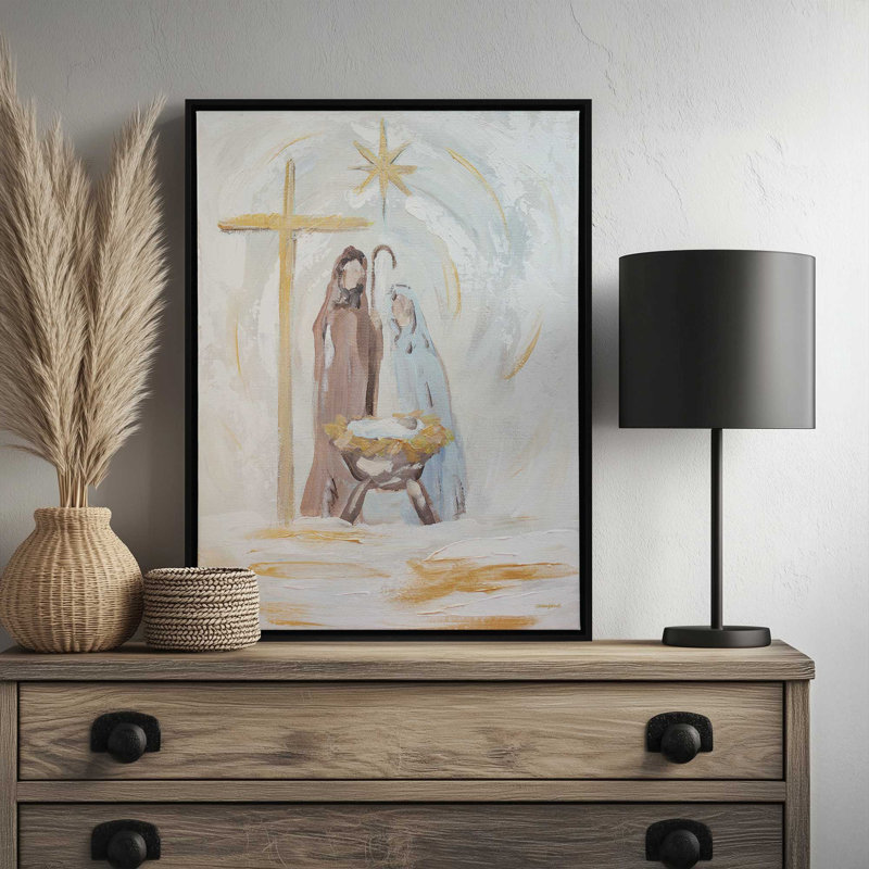 Subtle Nativity by Mackenzie Kissell Art Print, 18 W x 24 H, Brown, Framed Canvas