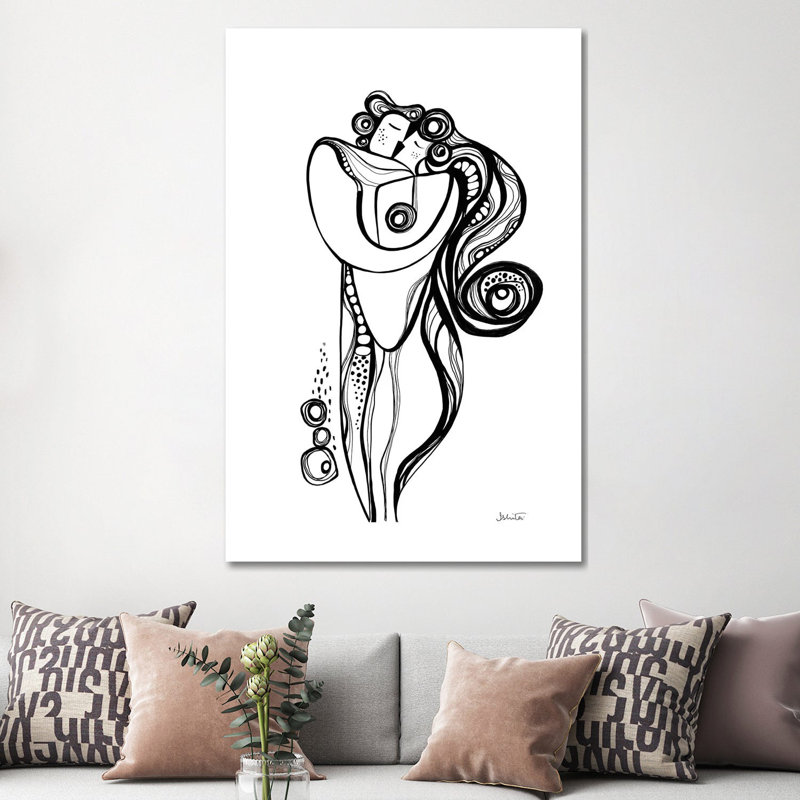 Embrace White by Soul Curry Art & Illustrations - Wrapped Canvas Painting, 152.5 cm H x 101.5 cm W