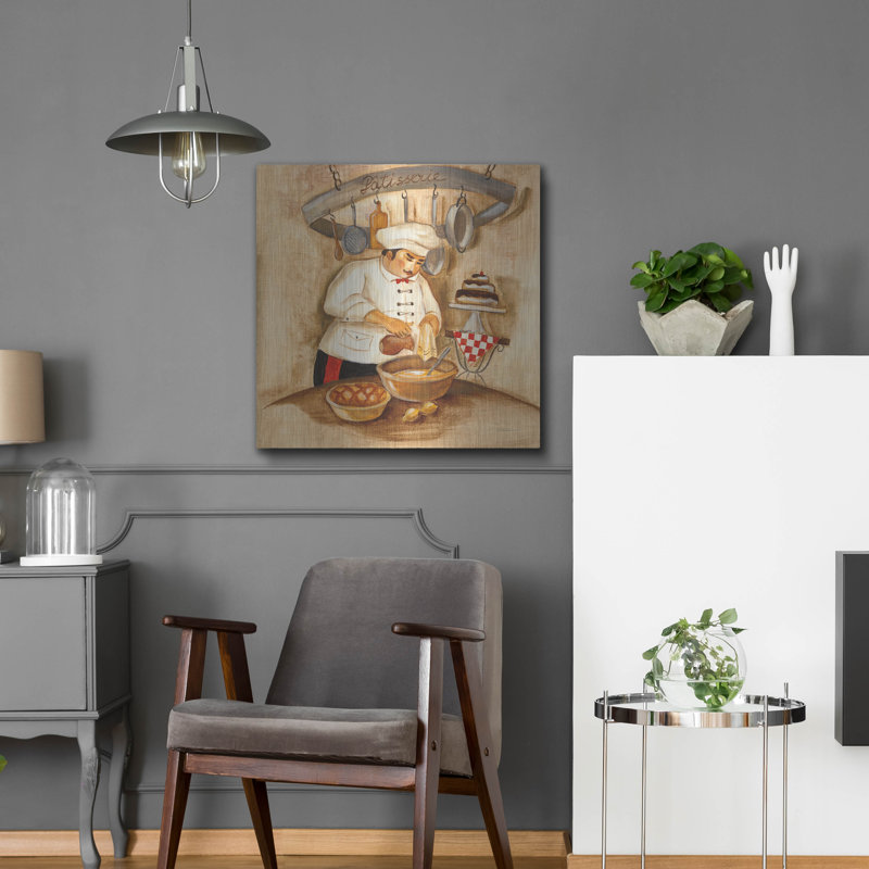Charlton Home® «Patisserie» par Silvia Vassileva, art mural en métal, H 24 po x l 24 po