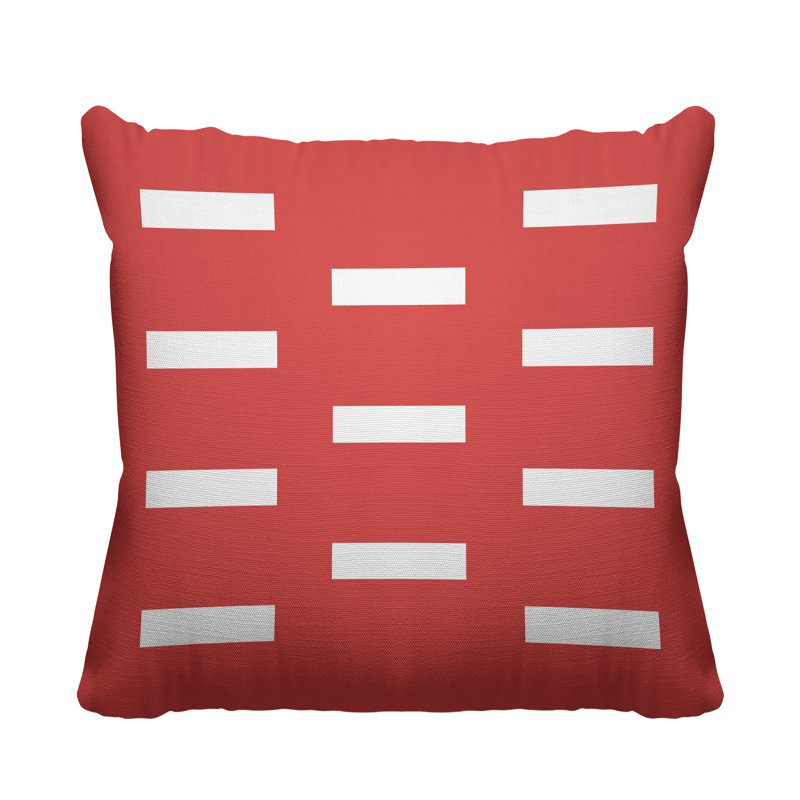 Coussin décoratif intérieur / extérieur Luella, L 17 po x H 17 po, Corail