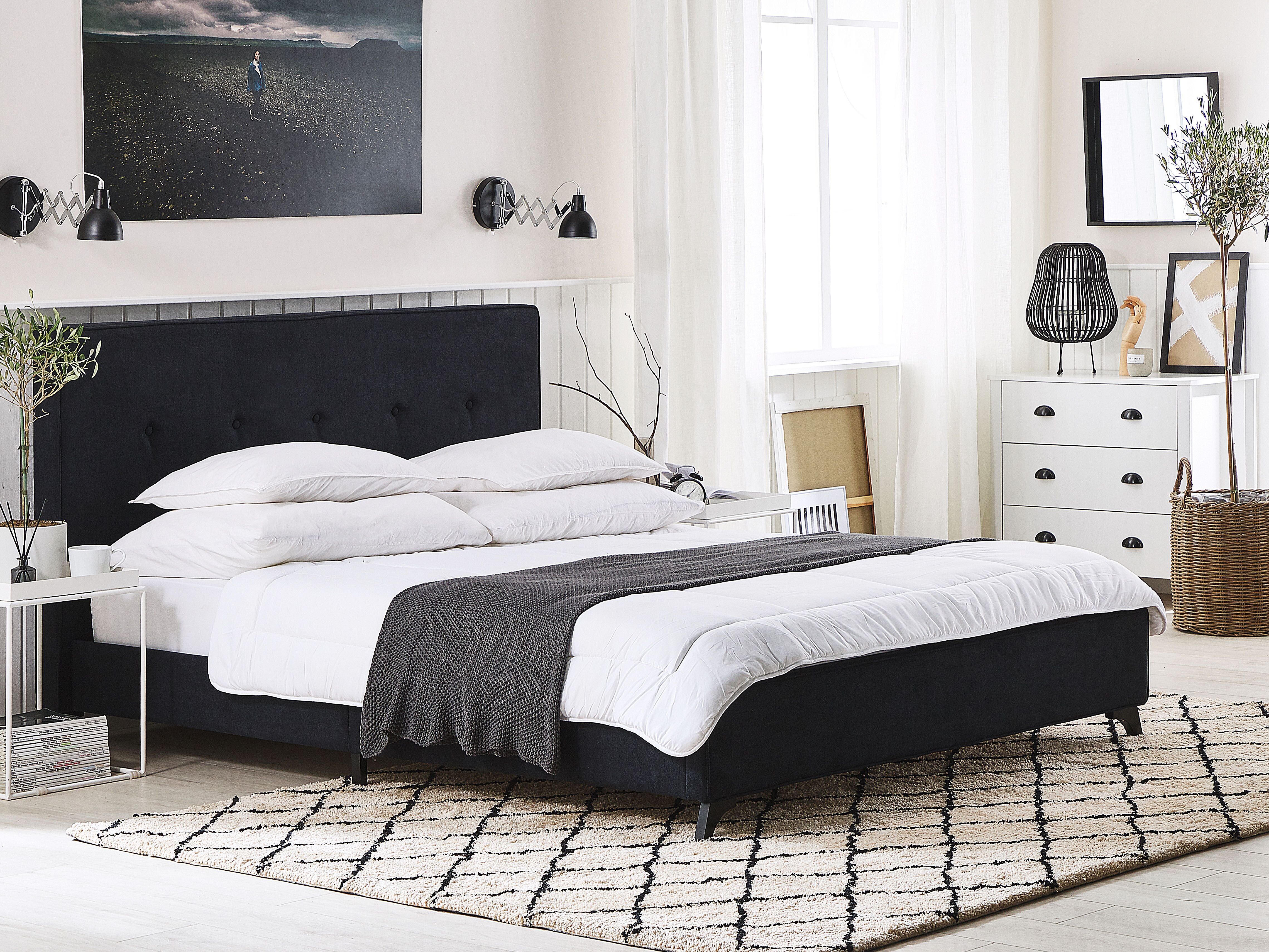 Scandinavian upholstered online bed