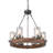 Temescal 6-Light Wood Dimmable Wagon Wheel Chandelier-2105555500