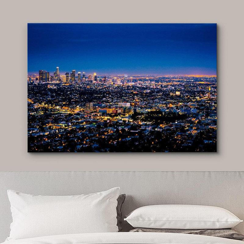 Architecture, Los Angeles, panoramique, nuit, architecture, paysage urbain, paysage urbain, photographie, panoramique, moderne