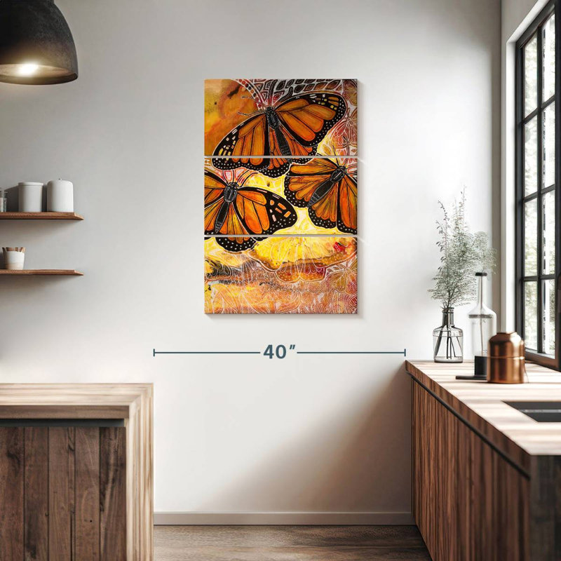 Brampt Flight Of The Monarch, 38" H x 24" W