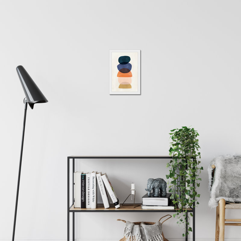 Mod Pods I by Victoria Borges - Painting, 50cm H x 34cm W, White Framed Paper Print