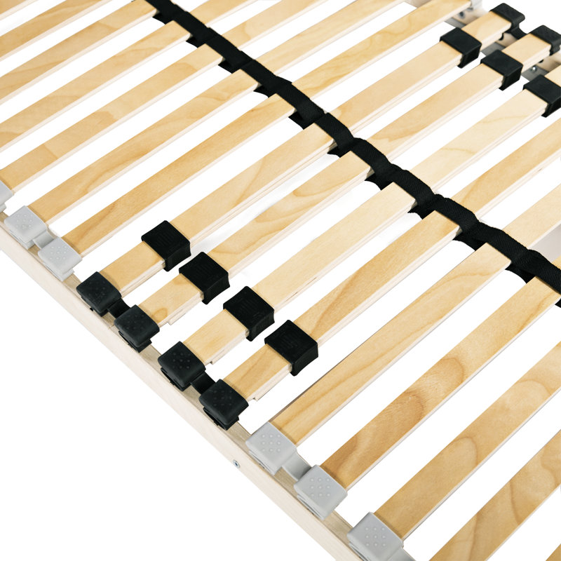 Slatted Bed Base Brown Solid Beech Wood, 80 x 190cm