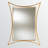 Melia Metal Framed Antique Gold Finish Rectangular Accent Wall Mirror, 41.74" H X 31.79" W X 0.74" D