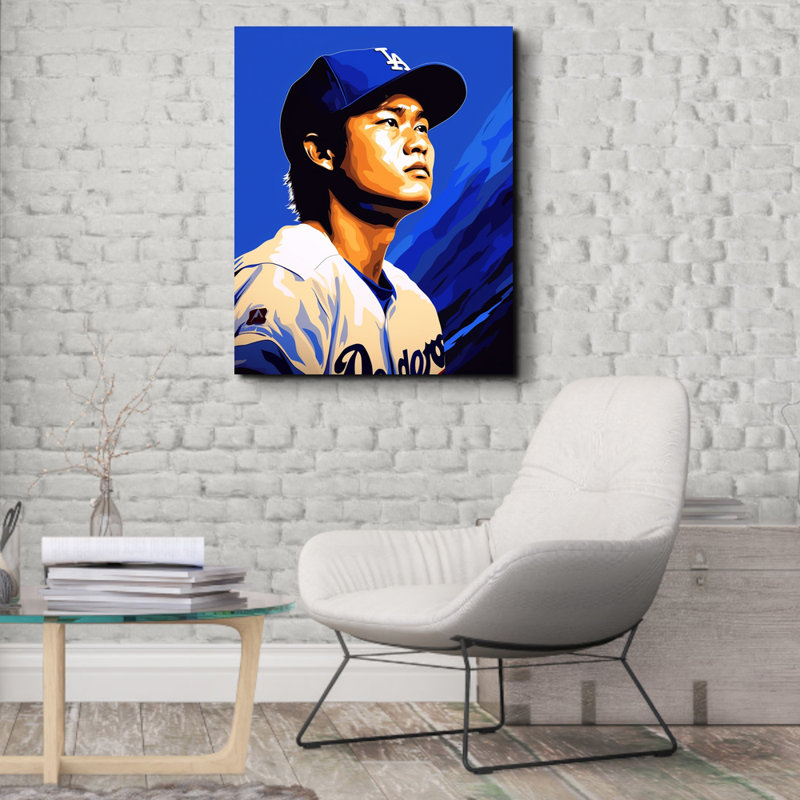 "Shohei Ohtani 3" sur toile, H 18 po x l 15 po