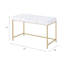 Bureau blanc brillant et finition dorée | Idée de cadeau-491976798