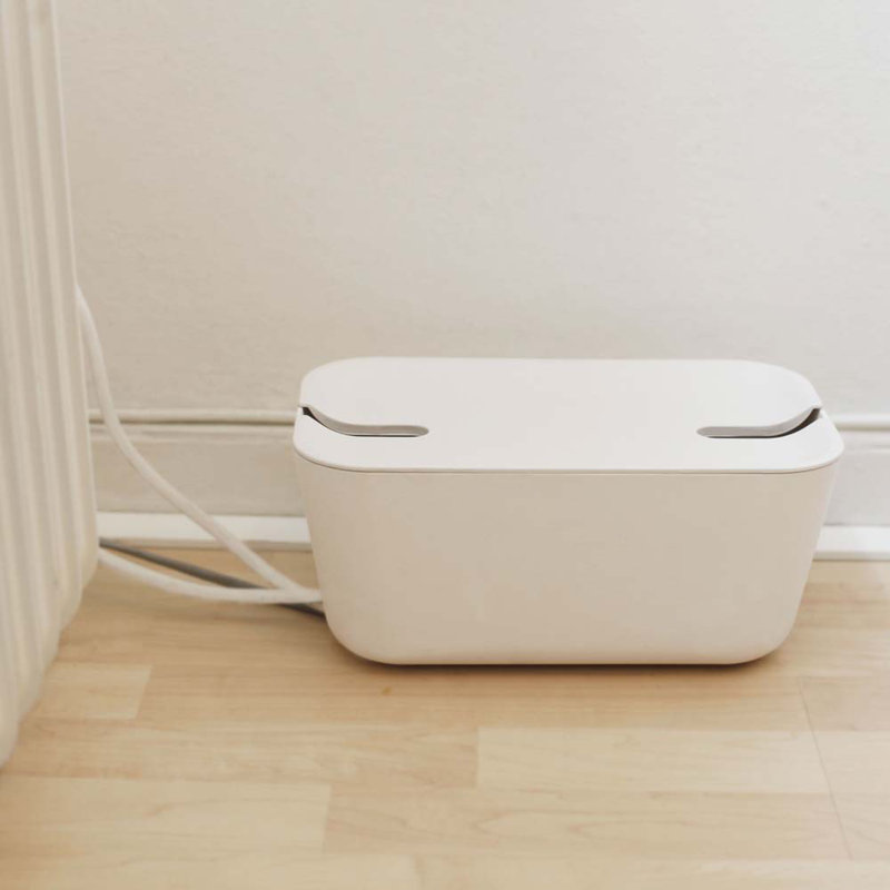 17 Stories Plastic Decorative Bin, White