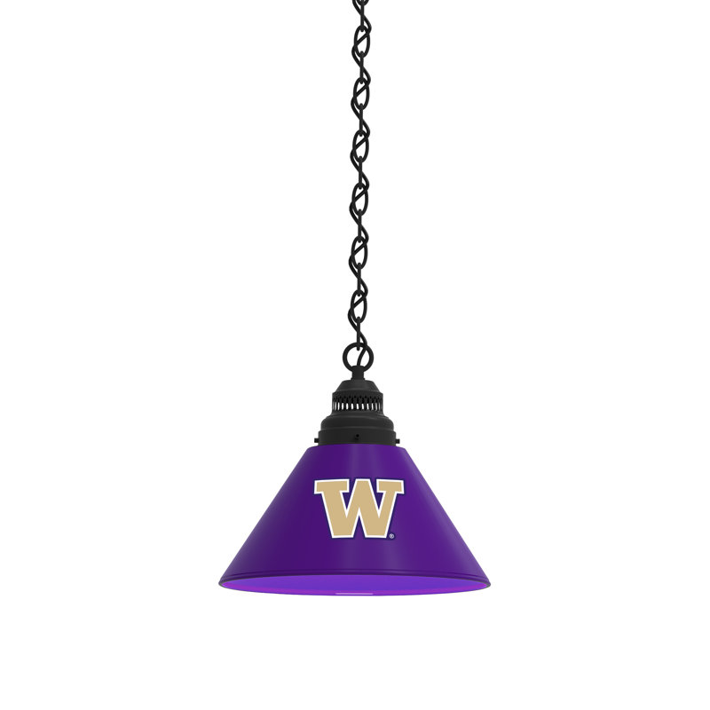 1 - Light Single Pendant, Black, Washington Huskies