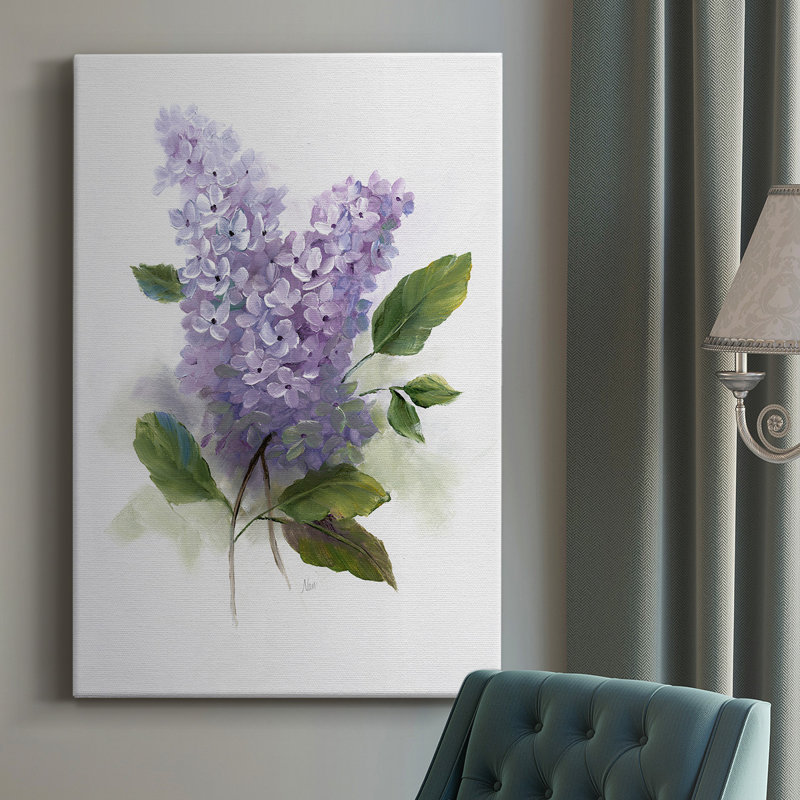 Lilas Romance II - impression sur toile tendue, H 18 po x l 12 po