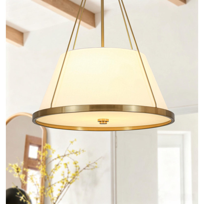Luminaire suspendu cylindrique à 3 lumières