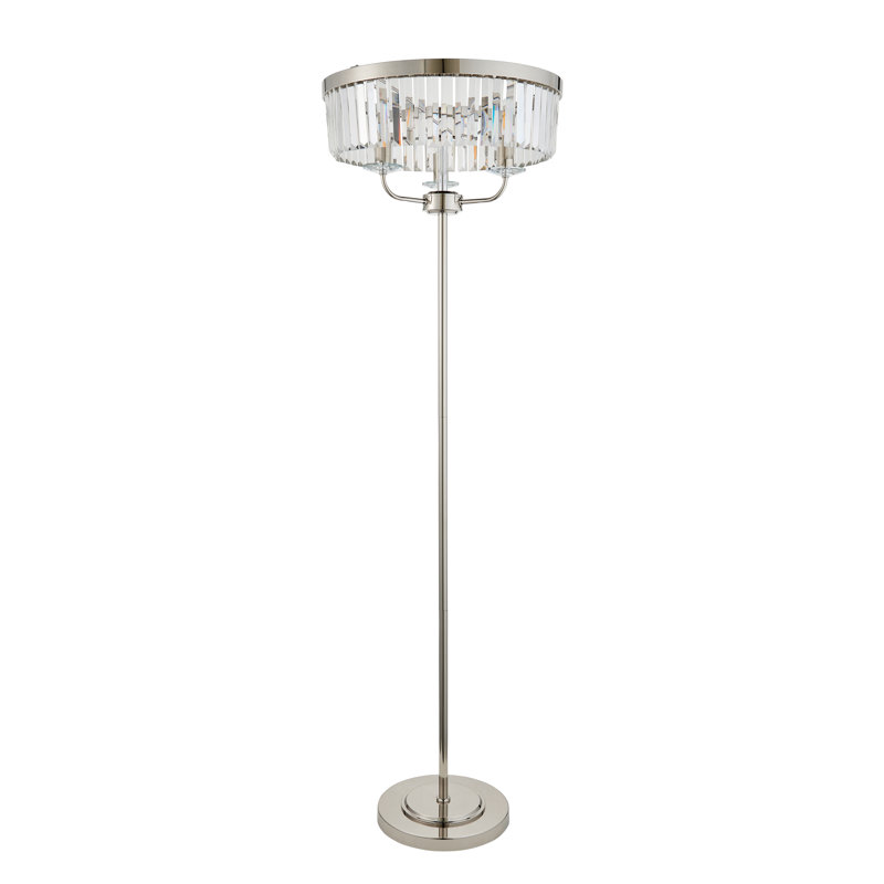 Axten 3lt Floor light, Bright Nickel , Sliver