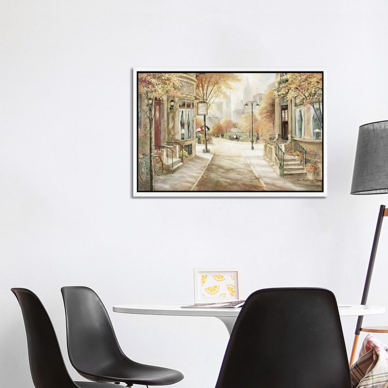 City Café by Ruane Manning - Gallery-Wrapped Canvas Giclée on Canvas, 66.04 cm H x 101.6 cm W, Framed Print without Mat