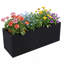 Grand pot de fleurs rectangulaire en métal noir l 24 po x H 10 po Bliss-1152690316