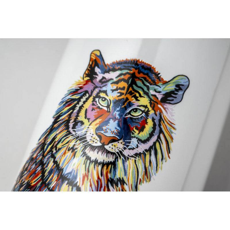Steven Brown Toilet Brush & Holder with Colourful Tiger Design - Kim McZoo