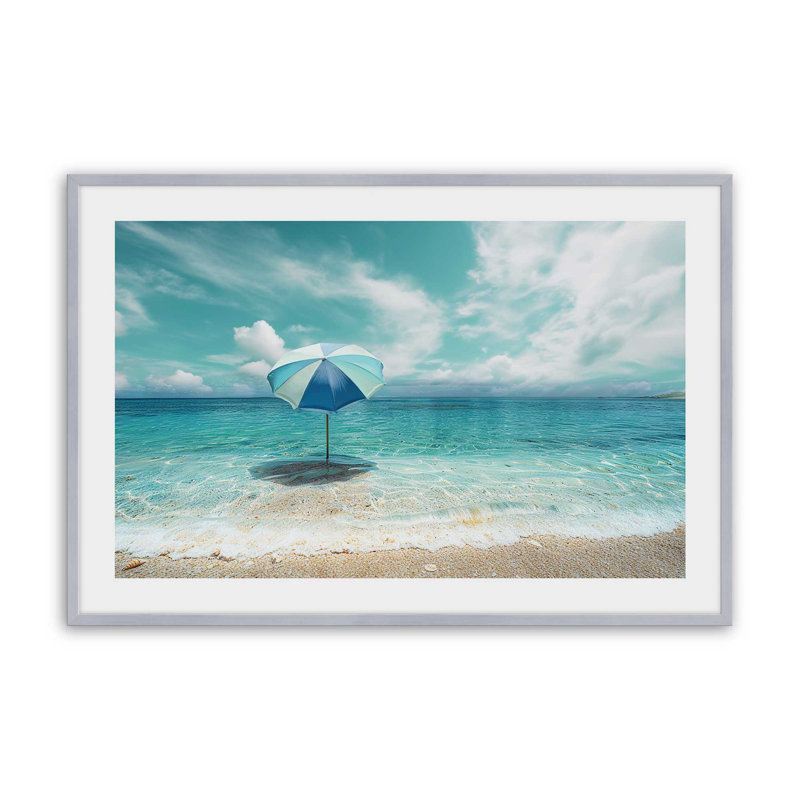 «Solitude in Aqua», reproduction d'art, H 19,25 po x l 25,25 po, Chrome poli