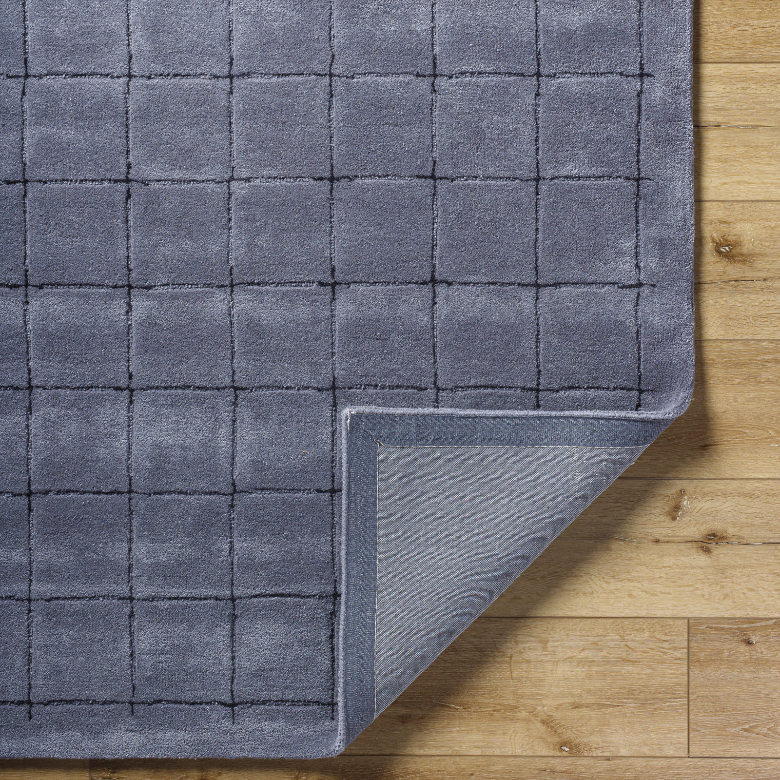 Mallory Blue Hand Tufted Area Rug, Rectangle 2' x 3'