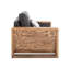 Structure et base en bois, fauteuil