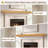 Fireplace Mantel,72" DIY Floating Fireplace Shelves,Wall Mounted Wood Shelving,Handcrafted Wood Brack,Natural Mantels Over Fireplace 72" X 8" X 3" Natural Wood-121418357-121418351