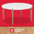 Universal Expert Abacus Round Coffee Table, Modern Oak and White