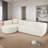 Modular L-Shaped Sofa With Throw Pillows-1761643324