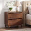 Table de chevet 2 tiroirs, table de chevet moderne Mid-Century