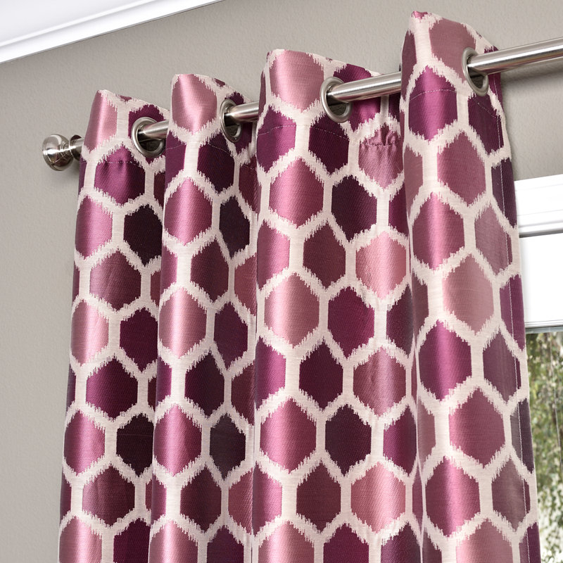 Walter Room Darkening Curtain Single Panel, Fuschia