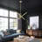 Reseda 6 - Light Steel Dimmable Sputnik Modern Linear Chandelier-416872414