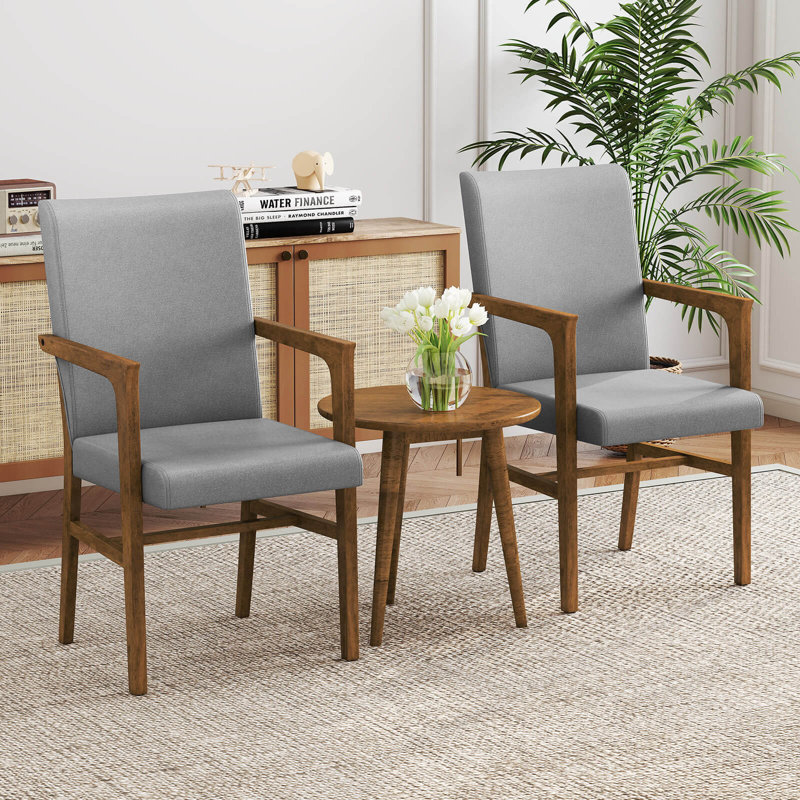 Ensemble de 4 chaises d'appoint rembourrées Mid-Century, 4