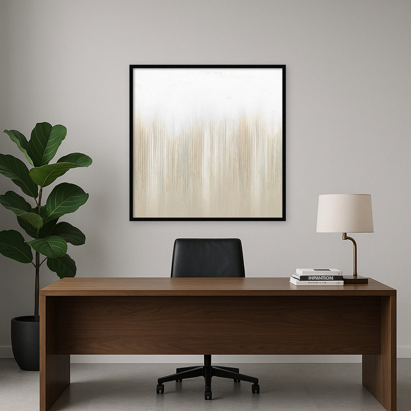 "Texture in Neutral Hues I" par Hannah Dawson, reproduction d'art sur toile encadrée, 37 x 37, Noir Svelte