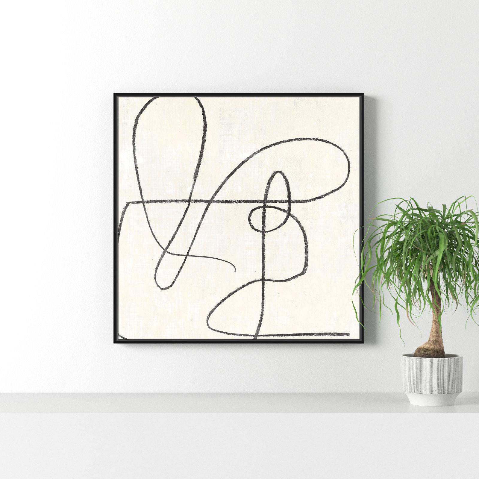 Juxtaposing, 37.5" H x 37.5" W, Black