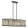 Gemma Six-Light Oval Linear Chandelier w/ Crystal Rectangular Prisms